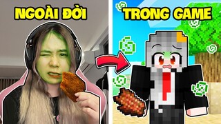 SAMMY THỬ THÁCH 24H ĂN TẤT CẢ ĐỒ ĂN TRONG MINECRAFT NHƯNG  NGOÀI ĐỜI