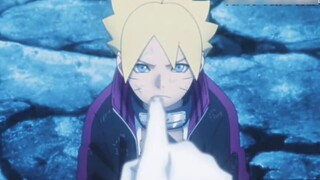 Boruto was pierced through the body by Kawaki and died. Momoshiki came to revive Boruto