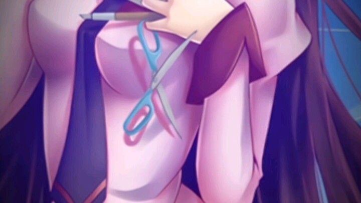 Ee kok pegang gunting, kalian jangan lupa like+komen+follow aku Haiju kim