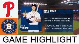 Houston Astros vs. Philadelphia Phillies (10/28/22) WORLD SERIES Game 1| MLB Highlights