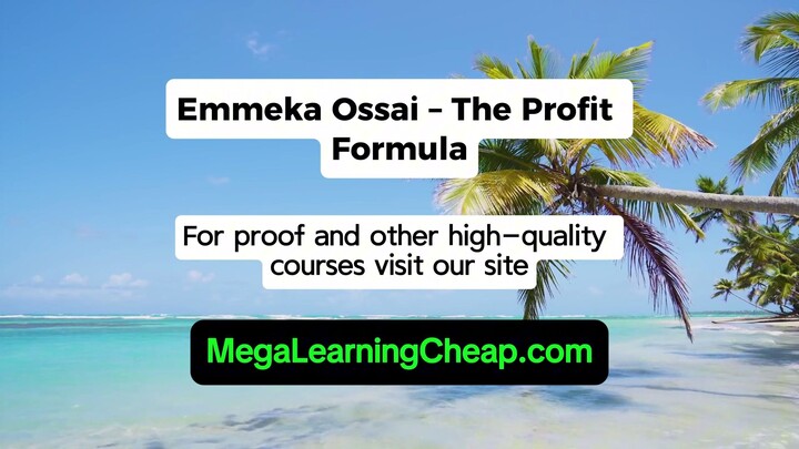 Emmeka Ossai – The Profit Formula