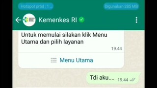 dahlah chattingan sama kemenkes RI gak bakal kayak chattingan biasa