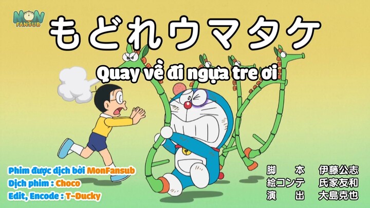 Doraemon Vietsub Tập 734: Quay về đi ngựa tre & Gậy xoa dịu