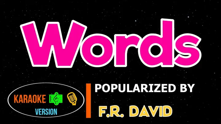 Words - F.R. David | Karaoke Version |HQ ▶️♬♪🎤