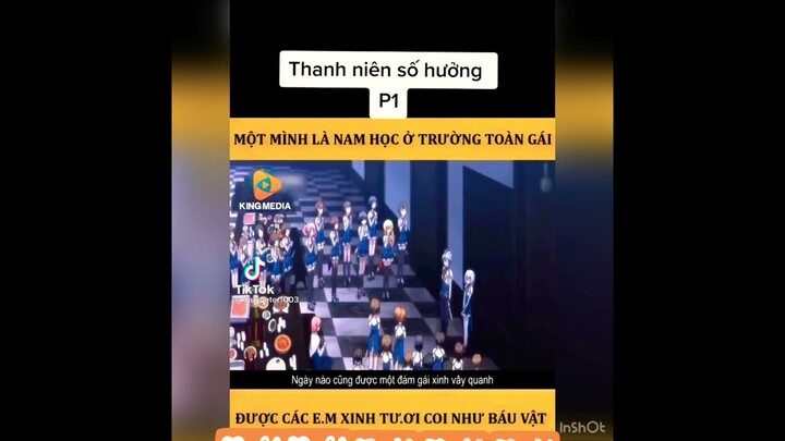 riview anime } một mình là nam học ở trường toàn gái p1 | TikTok anime senpai