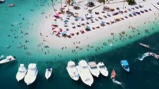 Isla de Plata, a beach in Venezuela with crystal clear waters and white sand.