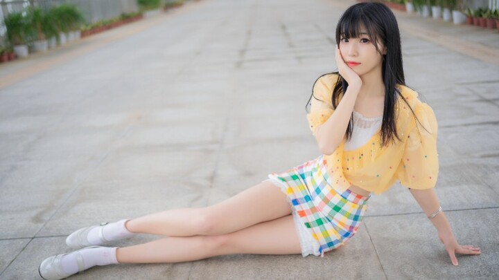 【1004】FANCY Pale Yellow Top♬ Messy Hair