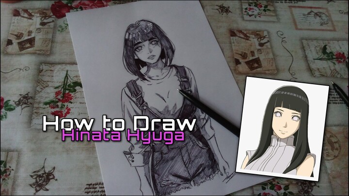 pensi jadi anak sinobi malah jadi anak kota 😆,how to draw Hinata hyuga