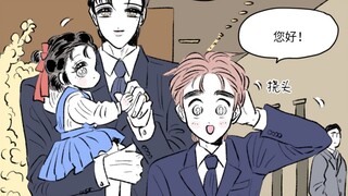 Sebuah keluarga beranggotakan empat orang membawa bayi mereka menghadiri pernikahan seorang teman!