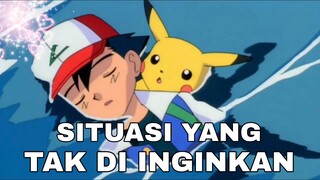 ash dan Pikachu hampir tenggelam
