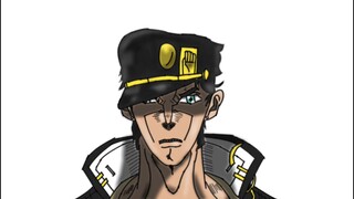 【Drawing process/manuscript display】Jotaro Kujo