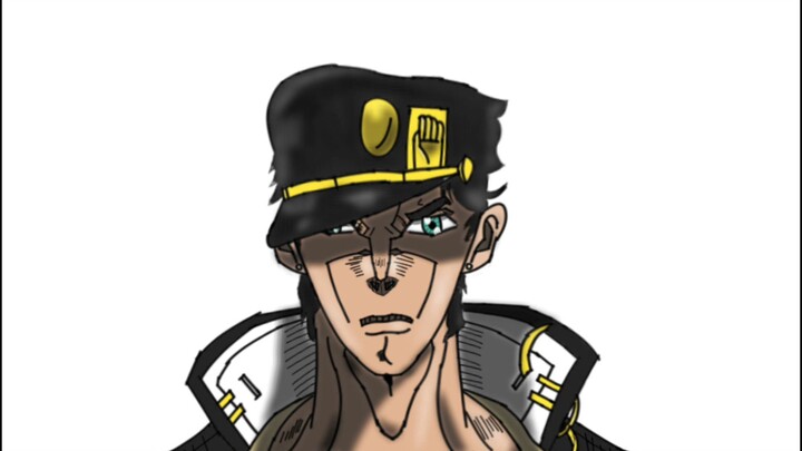 [Quy trình vẽ/hiển thị bản thảo]Jotaro Kujo