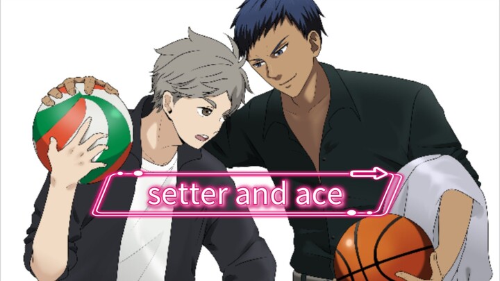 finishing fanart Sugawara haikyuu and Aomine Daiki from Kuroko no basket 😍
