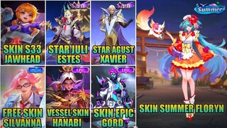 UPDATE SKIN STARLIGHT JULI AGUSTUS 2024! SKIN SUMMER FLORYN, EPIC GORD, KADITA CREATE, S33 JAWHEAD