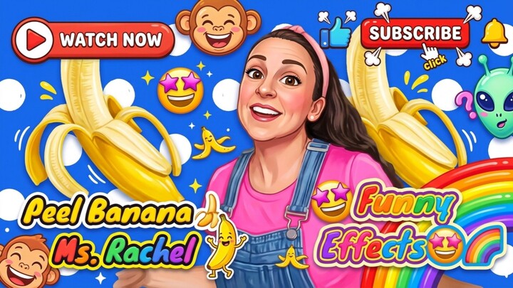 Dance like banana with ms. Rachel | crazy funny effects🌈🤩