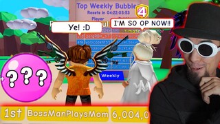 Bossmanplays Mom Bubble Team Has Gone to The Moon in Roblox Bubble Gum Simulator