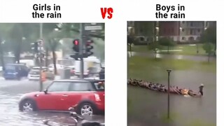 Girls In The Rain VS Boys In The Rain