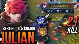 21 Kills!! Deadliest Julian Combo and Build - Julian Gameplay ~ Mobile Legends