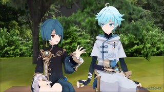 MMD x Genshin Impact - A normal conversation between Xingqiu and Chongyun