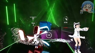 (เกม BEAT SABER) เมื่อสาวน้อยตัวเล็กสุดน่ารักมาเล่นเกม BEAT SABER 