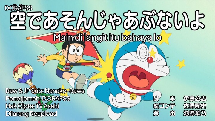 Doraemon Sub Indo Terbaru 884 B: Main di langit itu bahaya lo