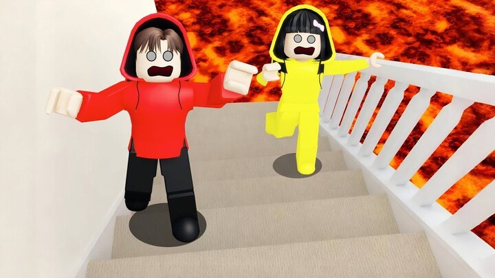Yuta, Mio Dan Baby Celine Naik Ketempat Lebih Tinggi karena Banjir Lava  ROBLOX