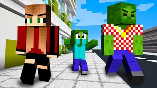 Monster School: Herobrine & Poor Baby Zombie Life (Sad story but happy ending) - Minecraft Animation