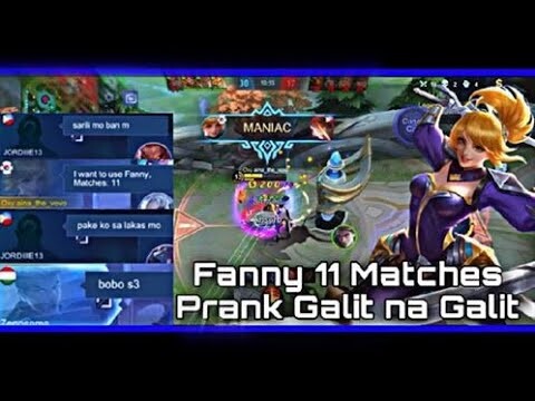 Top Global Fanny Prank | 11 Matches? Galit na galit | Mobile legends |