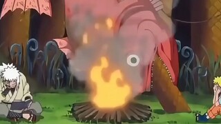 Naruto dan Jiraiya memanggang ikan dalam adegan klasik