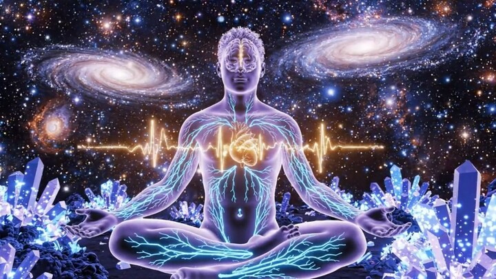 432Hz + 528Hz + 741Hz + 852Hz | 深度细胞修复：释放压力，5分钟快速深度助眠 (1小时高音质)