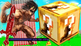 NOOB TRỞ THÀNH TITAN MẠNH NHẤT MINECRAFT ?? MINI GAME : ATTACK ON TITAN LUCKY BLOCK BEDWARS