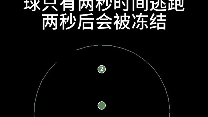 球只有两秒时间逃跑，不然会被冻结。