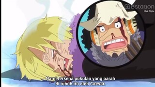 Terlihat muka Law sangat tertekan sama kru Luffy 🤣