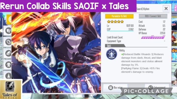 Rerun Collab Skills SAOIF X Tales