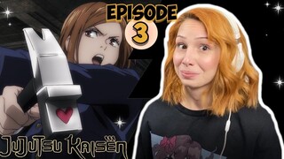 NOBARA KUGISAKI POWERS | Jujutsu Kaisen Episode 3 | LIVE REACTION