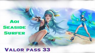 Valor pass 33  Aoi Seaside Surfer Skin Review