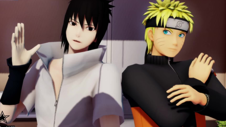 【火影MMD】佐助一觉起来发现鸣人在自己床上 NARUTO FUNNY