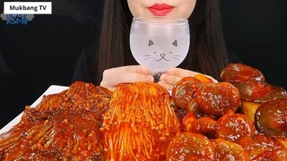 ASMR CÁC LOẠI NẤM CAY NẤM ENOKI, NẤM SÒ 3