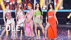 4K Panorama (G)I-DLE 240720 New song "Klaxon" horizontal vertical shot|Second week of music stage