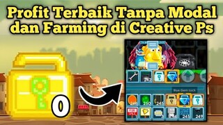 Cara Profit Besar tanpa Modal dan Farming di Creative Ps | Growtopia indonesia