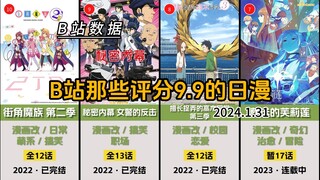 B站那些评分9.9的日漫#2024.1.31，一共66部，你看过多少部