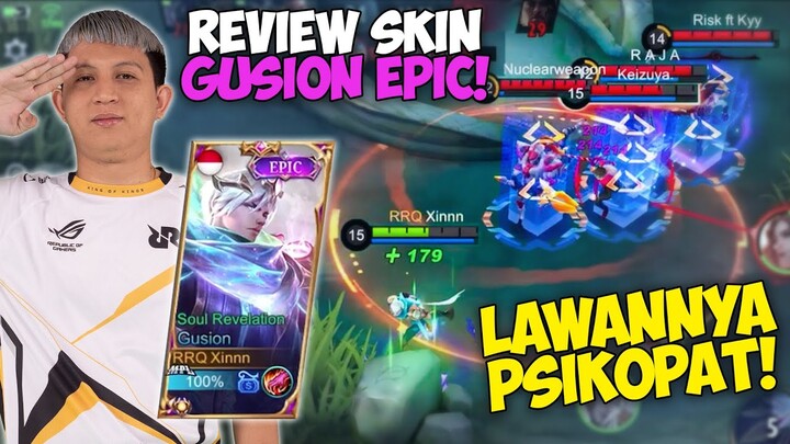 REVIEW SKIN EPIC GUSION DARI SEORANG RRQ XINNN ! DAPAT MUSUH BAR BAR DAN RUSUH BANGET !!