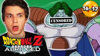 this show is RUTHLESS... | DBZ: Abridged REACTION Episode 16-17