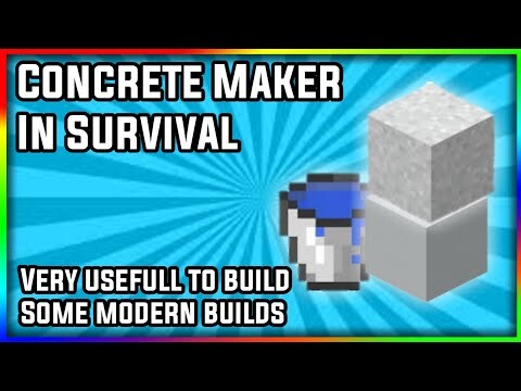 How To Make Automatic Concrete Maker in Minecraft PE