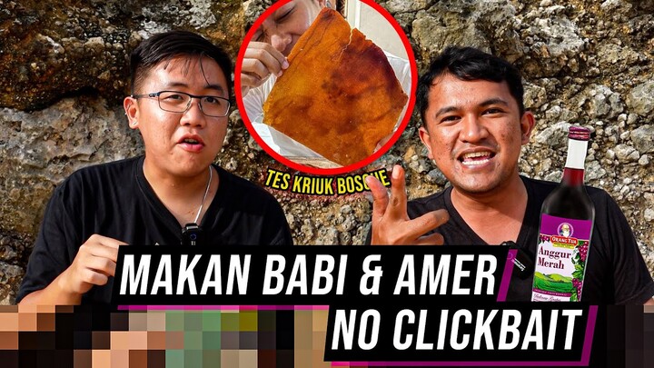 MUKBANG BABI GULING + AMER DI  PINGGIR PANTAI