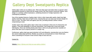 Gallery Dept Sweatpants Replica