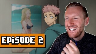 JUJUTSU KAISEN EPISODE 2 REACTION | ITADORI IS TOO COMEDY