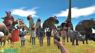 Pistol Gun vs All Units. Animal Revolt Battle Simulator ARBS