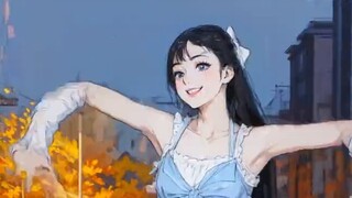 A pure school girl, can she actually have a love crisis? (AI animation) | Dance | Love Crisis | Zhen