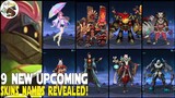 MOBILE LEGENDS 9 NEW UPCOMING SKINS NAMES REVEALED NEW SKINS MLBB NEWS NEW UPDATE AND LEAKS